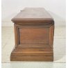 ANTICA PICCOLA CASSAPANCA LEGNO NOCE ROVERE PANCA BAULE EPOCA 1800 ROBUSTA