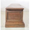 ANTICA PICCOLA CASSAPANCA LEGNO NOCE ROVERE PANCA BAULE EPOCA 1800 ROBUSTA