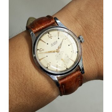 ANTICO OROLOGIO POLSO Niga ANNI 50 meccanico Old Wrist Watch MONTRE collezione