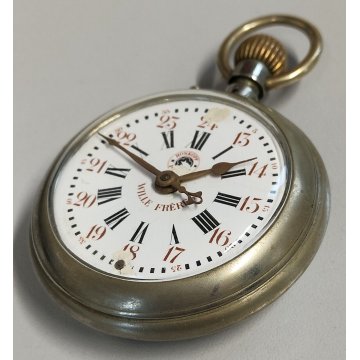 GRANDE ANTICO OROLOGIO TASCA Roskopf Wille Freres EPOCA 900 OLD POCKET WATCH