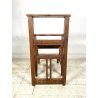 ANTICA SEDIA SCALA LEGNO NOCE 4 GRADINI PIEGHEVOLE BIBLIOTECA LIBRERIA Primo 900