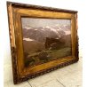 ANTICO QUADRO OLIO Moretti Foggia PAESAGGIO ALPINO Monte Rosa ALPE PEDRIOLA 1929