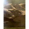 ANTICO QUADRO OLIO Moretti Foggia PAESAGGIO ALPINO Monte Rosa ALPE PEDRIOLA 1929