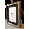 QUADRO Ernesto Treccani TECNICA MISTA CHINA ACQUERELLO RITRATTO VOLTO DONNA '900
