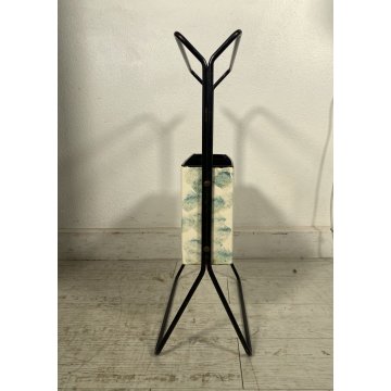 PORTAOMBRELLI PORTARIVISTE METALLO SMALTO BIANCO ATTR SIVA Poggibonsi DESIGN '50