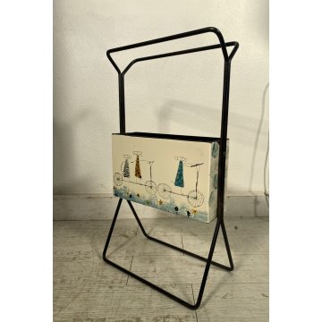 PORTAOMBRELLI PORTARIVISTE METALLO SMALTO BIANCO ATTR SIVA Poggibonsi DESIGN '50