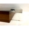 SCATOLA CASSETTO LEGNO COPERCHIO LUCITE MODERN DESIGN F. Botta 30x30x6,5 cm 1973