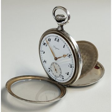 ANTICO OROLOGIO TASCA Longines ARGENTO 800 epoca 1900 OLD SILVER POCKET WATCH