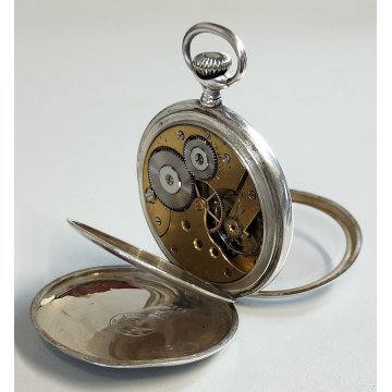 ANTICO OROLOGIO TASCA Longines ARGENTO 800 epoca 1900 OLD SILVER POCKET WATCH