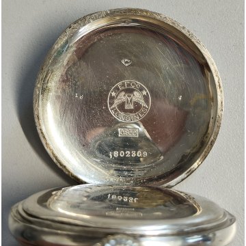 ANTICO OROLOGIO TASCA Longines ARGENTO 800 epoca 1900 OLD SILVER POCKET WATCH