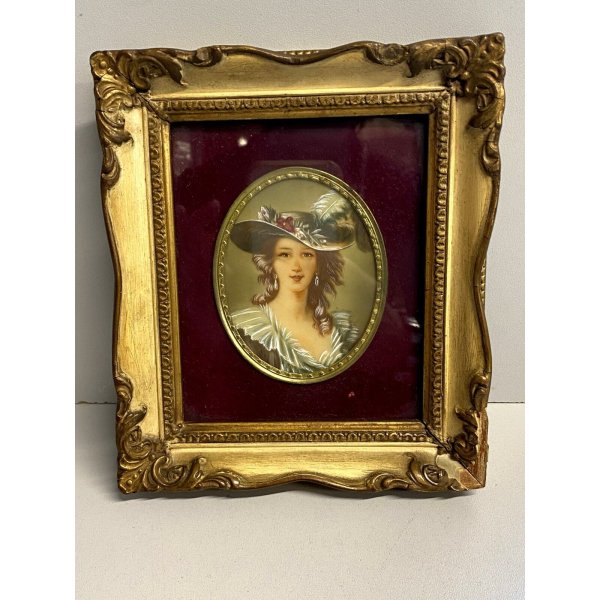 Insert Rectangulaire En Porcelaine Peinte Pour Médaillon – Probablement Saxe KPM Vers 1880, Portrait – Occasion