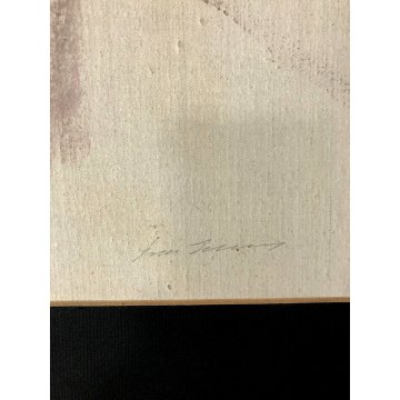 DIPINTO OLIO Ernesto Treccani RITRATTO ASTRATTO VOLTO FIGURA FOTO AUTENTICA 1972