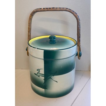 ANTICO VASO con COPERCHIO CERAMICA SECCHIELLO VASETTO Galvani Pordenone 1926