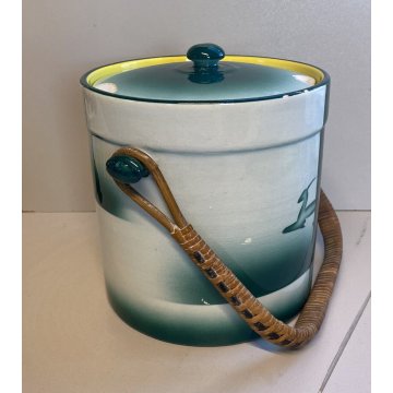 ANTICO VASO con COPERCHIO CERAMICA SECCHIELLO VASETTO Galvani Pordenone 1926