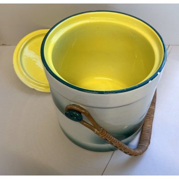 ANTICO VASO con COPERCHIO CERAMICA SECCHIELLO VASETTO Galvani Pordenone 1926