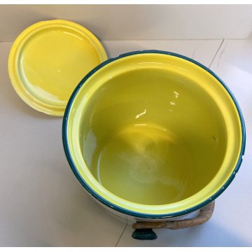 ANTICO VASO con COPERCHIO CERAMICA SECCHIELLO VASETTO Galvani Pordenone 1926