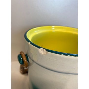 ANTICO VASO con COPERCHIO CERAMICA SECCHIELLO VASETTO Galvani Pordenone 1926