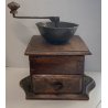 ANTICO MACINA CAFFE MACININO COFFEE GRINDER vecchio LEGNO FERRO BATTUTO '800