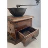ANTICO MACINA CAFFE MACININO COFFEE GRINDER vecchio LEGNO FERRO BATTUTO '800