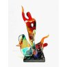 GRANDE SCULTURA VETRO MURANO FIGURE ART SCULPTURE MAN WOMAN LOVERS DANCERS '900