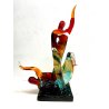 GRANDE SCULTURA VETRO MURANO FIGURE ART SCULPTURE MAN WOMAN LOVERS DANCERS '900