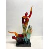GRANDE SCULTURA VETRO MURANO FIGURE ART SCULPTURE MAN WOMAN LOVERS DANCERS '900