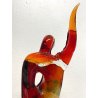 GRANDE SCULTURA VETRO MURANO FIGURE ART SCULPTURE MAN WOMAN LOVERS DANCERS '900