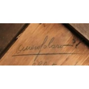 ANTICO DIPINTO OLIO TAVOLA CHIESA EREMO S. Salvatore sopra Massino '900 FIRMATO Omero Solaro
