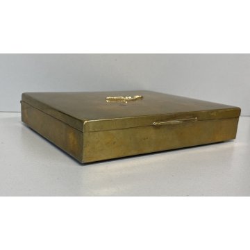 BENTLEY BOX AUTO GADGET COFANETTO OTTONE STEMMA LOGO SCATOLA LEGNO SCRIVANIA OLD