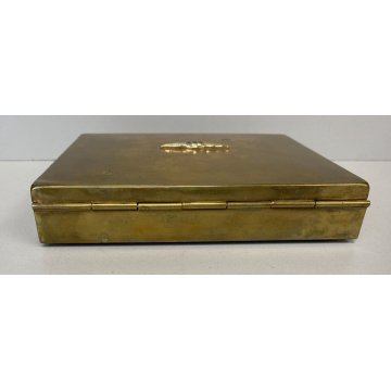 BENTLEY BOX AUTO GADGET COFANETTO OTTONE STEMMA LOGO SCATOLA LEGNO SCRIVANIA OLD