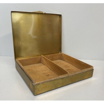 BENTLEY BOX AUTO GADGET COFANETTO OTTONE STEMMA LOGO SCATOLA LEGNO SCRIVANIA OLD