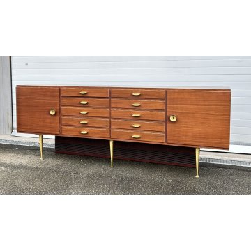 CREDENZA DESIGN MOBILE ANNI 70 SIDEBOARD VINTAGE LEGNO IMPIALLACCIATA DISPENSA