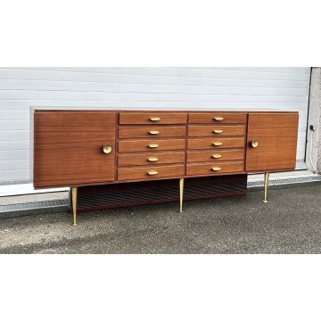 CREDENZA DESIGN MOBILE ANNI 70 SIDEBOARD VINTAGE LEGNO IMPIALLACCIATA DISPENSA