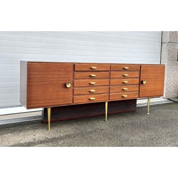 CREDENZA DESIGN MOBILE ANNI 70 SIDEBOARD VINTAGE LEGNO IMPIALLACCIATA DISPENSA