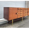 CREDENZA DESIGN MOBILE ANNI 70 SIDEBOARD VINTAGE LEGNO IMPIALLACCIATA DISPENSA
