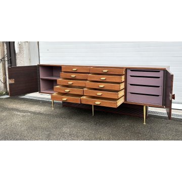 CREDENZA DESIGN MOBILE ANNI 70 SIDEBOARD VINTAGE LEGNO IMPIALLACCIATA DISPENSA