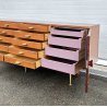 CREDENZA DESIGN MOBILE ANNI 70 SIDEBOARD VINTAGE LEGNO IMPIALLACCIATA DISPENSA