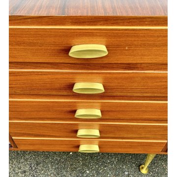 CREDENZA DESIGN MOBILE ANNI 70 SIDEBOARD VINTAGE LEGNO IMPIALLACCIATA DISPENSA