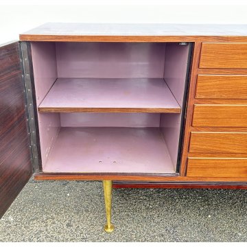 CREDENZA DESIGN MOBILE ANNI 70 SIDEBOARD VINTAGE LEGNO IMPIALLACCIATA DISPENSA