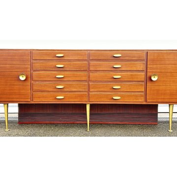 CREDENZA DESIGN MOBILE ANNI 70 SIDEBOARD VINTAGE LEGNO IMPIALLACCIATA DISPENSA