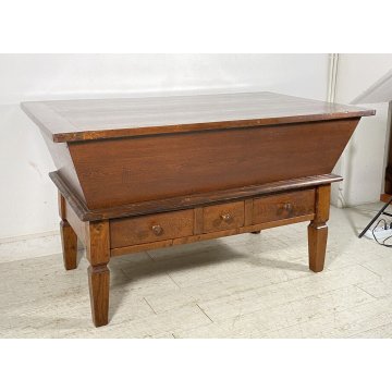 ANTICA MADIA EPOCA LEGNO MASSELLO NOCE 1800 CASSA PIANO RIMUOVIBILE CREDENZA