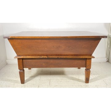 ANTICA MADIA EPOCA LEGNO MASSELLO NOCE 1800 CASSA PIANO RIMUOVIBILE CREDENZA