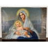 ANTICO DIPINTO RITRATTO MADONNA con GESU' BAMBINO MATERNITA' NATIVITA' RELIGIOSO
