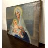 ANTICO DIPINTO RITRATTO MADONNA con GESU' BAMBINO MATERNITA' NATIVITA' RELIGIOSO