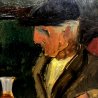 QUADRO DIPINTO OLIO Giuseppe Malagodi SCENA GENERE OSTERIA UOMINI TAVOLO VINO