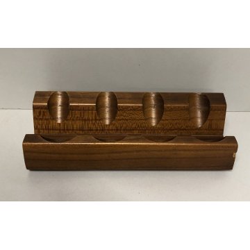PORTA PIPE 4pz TABACCO LEGNO VINTAGE STAND PIPES HOLDER ANNI 70
