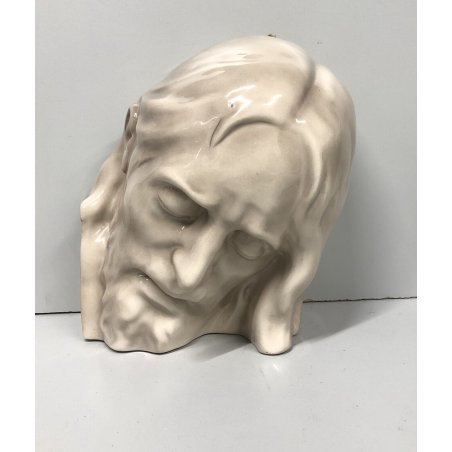 ANTICA TESTA VOLTO CERAMICA ARS PULCHRA TORINO ITALY CRISTO Gesù SCULTURA EPOCA