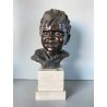 SCULTURA BRONZO Vincenzo Cinque TESTA BAMBINO ITALIA BUSTO DI FANCIULLO VOLTO