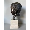 SCULTURA BRONZO Vincenzo Cinque TESTA BAMBINO ITALIA BUSTO DI FANCIULLO VOLTO