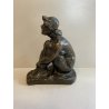 SCULTURA  TUTTOTONDO BRONZO FIGURA NUDO DONNA ITALIA  firmata St. Pillati BRONZE
